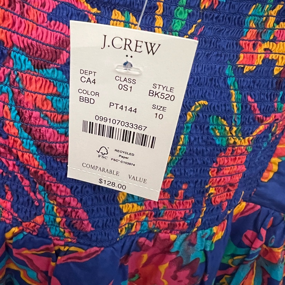 NWT JCrew Floral print maxi dress 10 - Picture 8 of 8